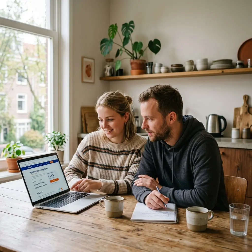 Stel bespreekt hypotheek voor woning in Almere