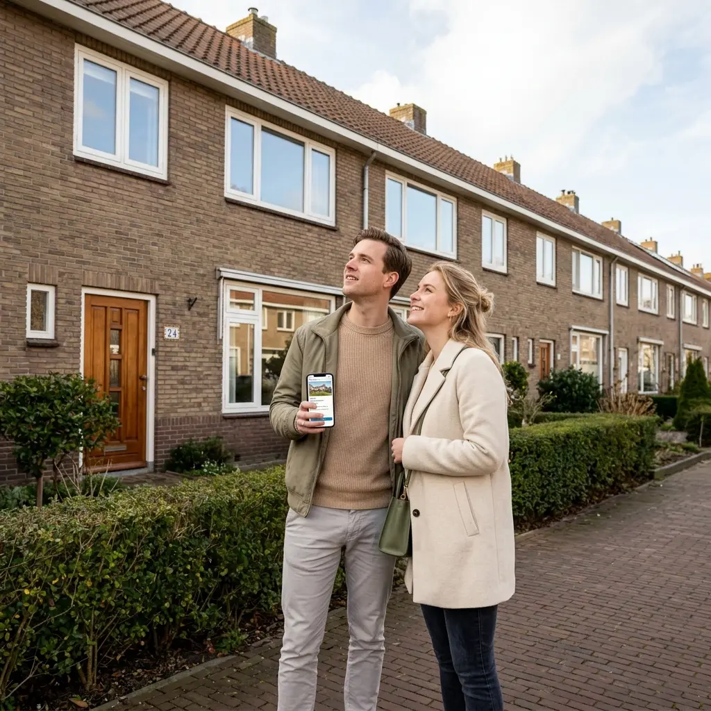 First-time buyers looking at their first home